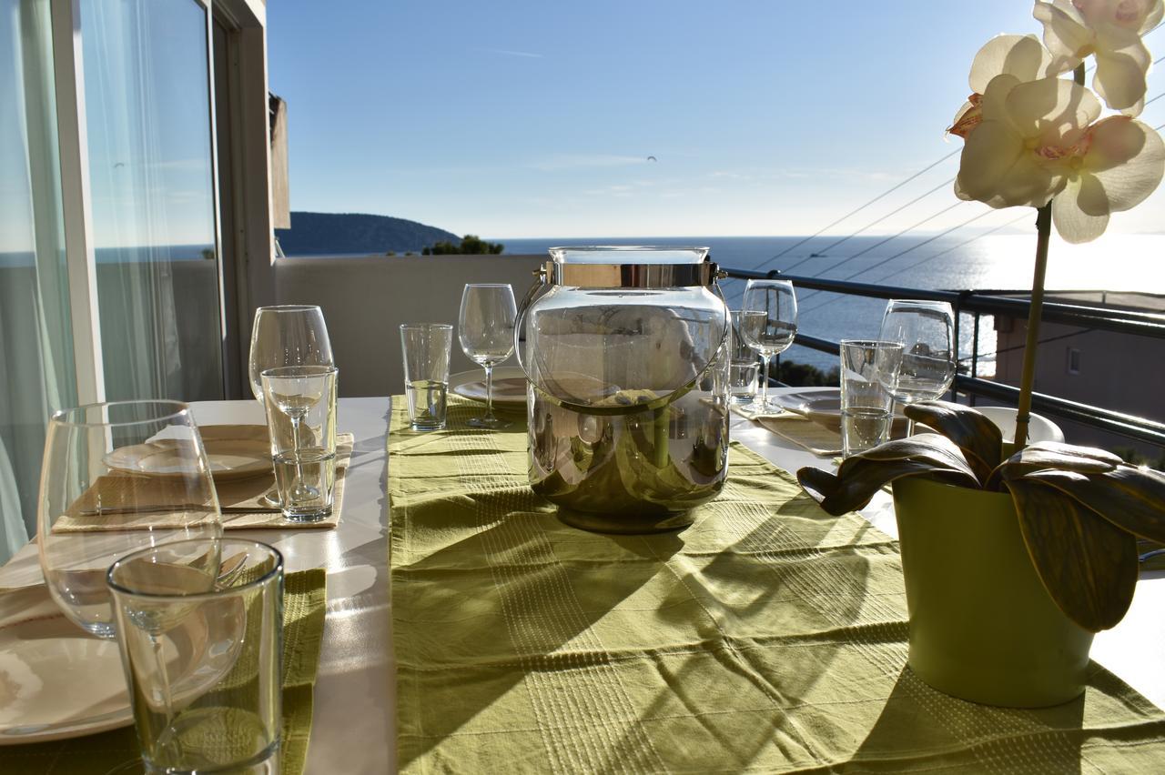 El Mar, 2 Bdr Seaview Apartment, 7 Min From Beach Lagonisi Exterior photo