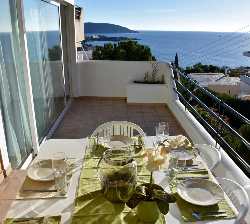 El Mar, 2 Bdr Seaview Apartment, 7 Min From Beach Lagonisi Exterior photo