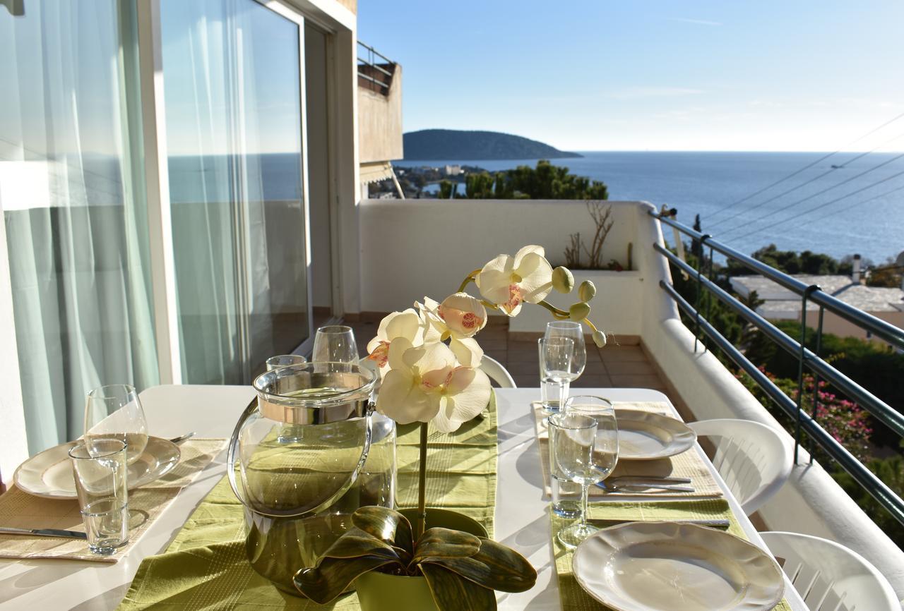 El Mar, 2 Bdr Seaview Apartment, 7 Min From Beach Lagonisi Exterior photo