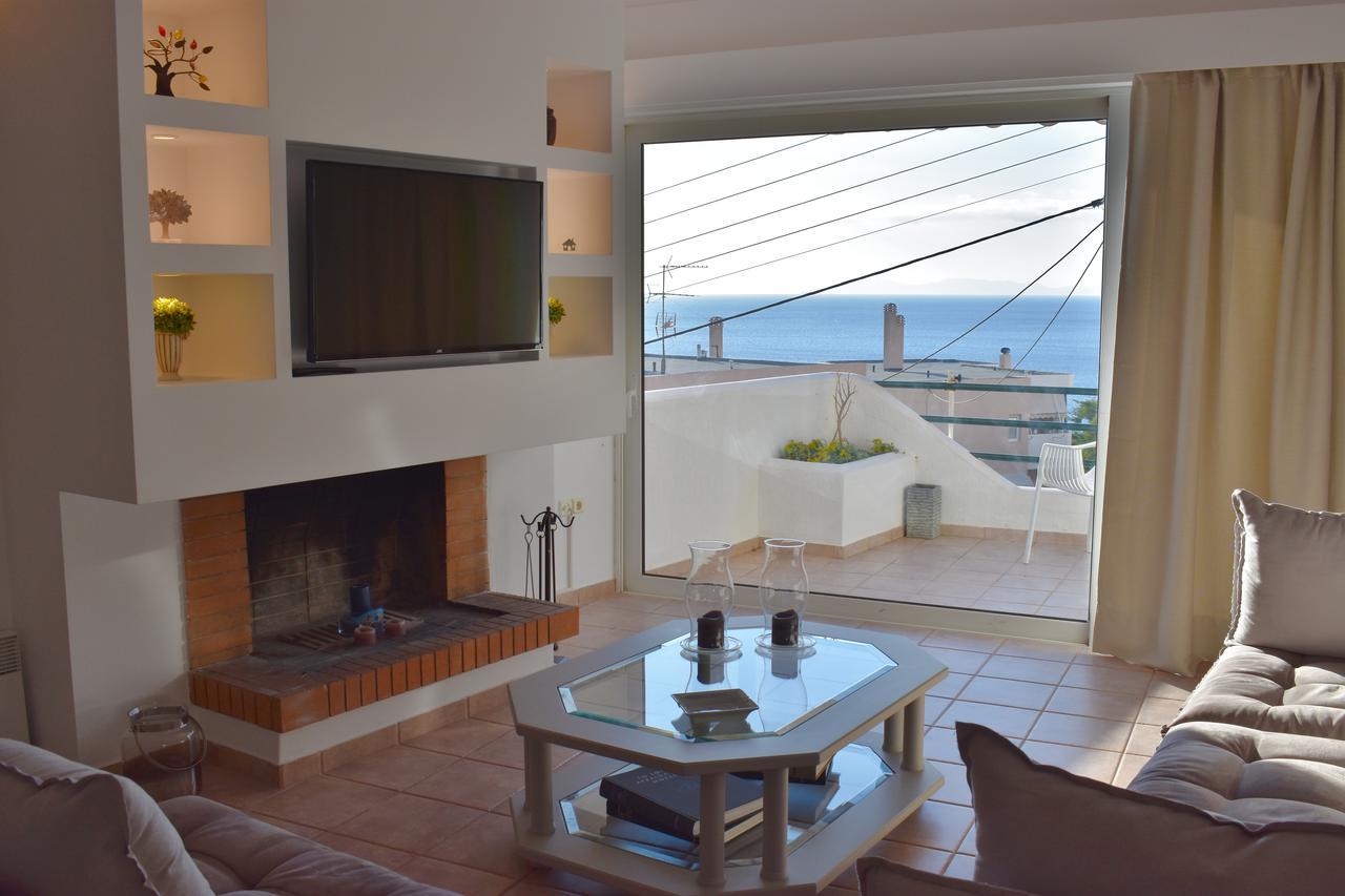 El Mar, 2 Bdr Seaview Apartment, 7 Min From Beach Lagonisi Exterior photo